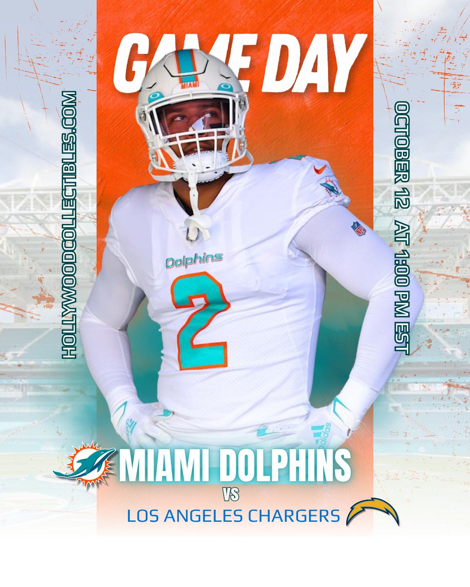 Your Miami Dolphins take on the Chargers today. Let's go Dolphins!