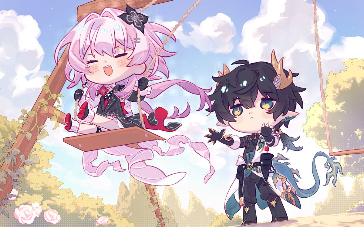 children’s day 🌱🌼 #HonkaiStarRail #DiaDasCrianças #Evernight #DanHeng