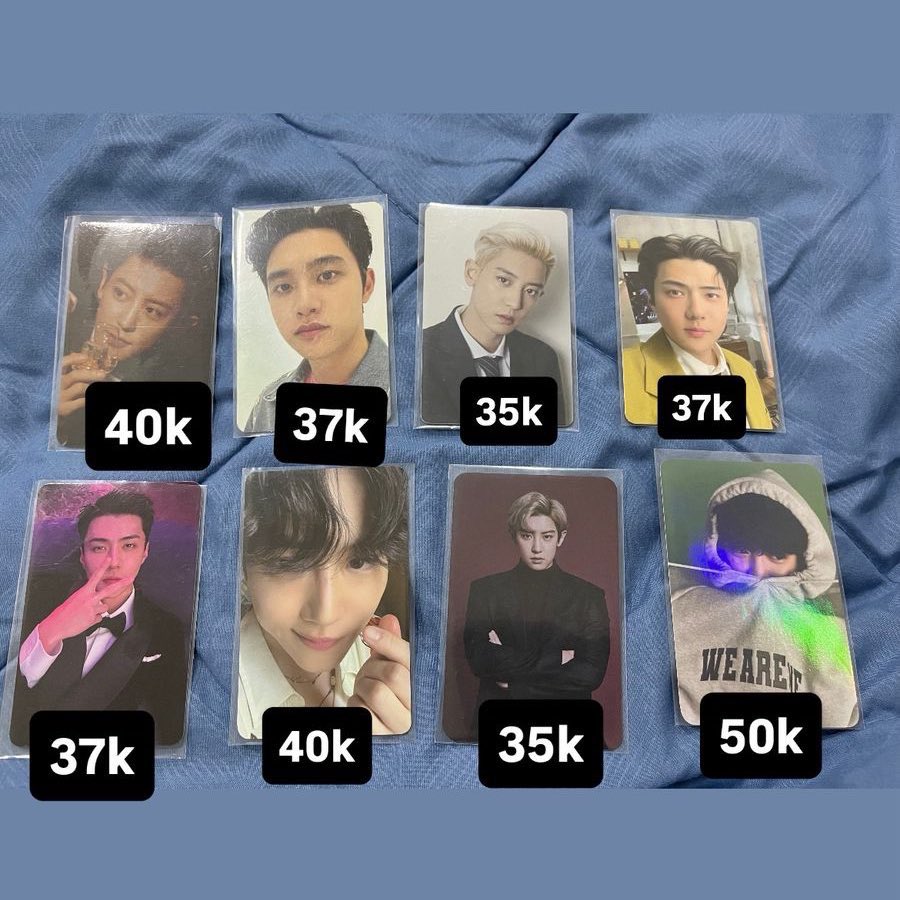 jireongie__'s tweet image. wts want to sell pc aab exo edisi stop collect

price on pict

📍 jakarta, ina
✅ co oren
✅ mostly good condi
not for sensitive buyer‼️

💌 dm for more info

tags wts wtb sell buy ina poca pc exo suho xiumin lay chen baekhyun chanyeol d.o kai sehun exol eri sm