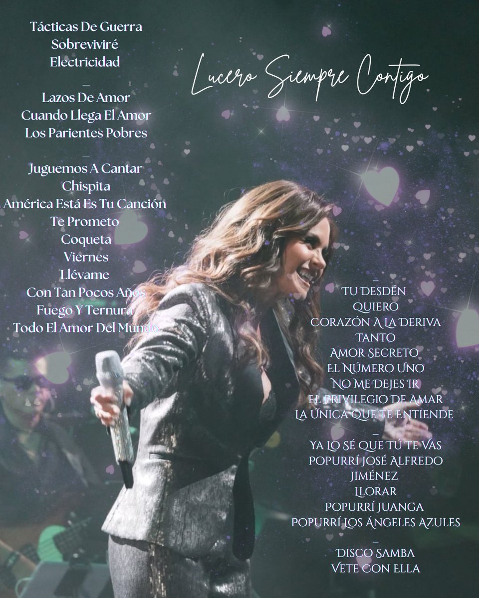 ✨Para que se vea más aesthetic ✨

Playlist: 
open.spotify.com/playlist/2sQT7…

LUCERO SIEMPRE CONTIGO