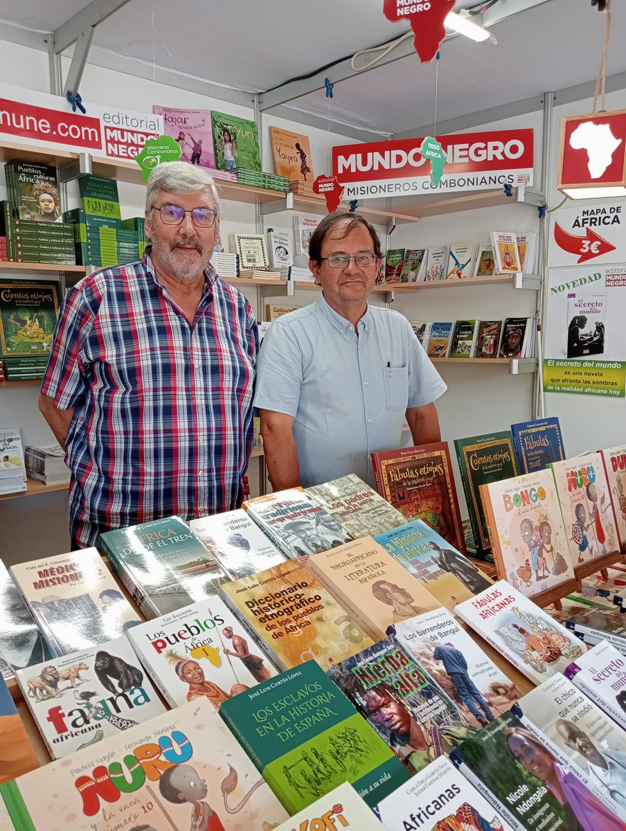 📚¡Hoy, 12 de octubre, último día la 𝐅𝐄𝐑𝐈𝐀 𝐃𝐄𝐋 𝐋𝐈𝐁𝐑𝐎 𝐃𝐄 𝐌𝐔𝐑𝐂𝐈𝐀 2025!😁
Visítanos en la caseta 41, Editorial MUNDO NEGRO - Misioneros Combonianos. 
📣¡𝗗𝗶𝘀𝗽𝗼𝗻𝗶𝗯𝗹𝗲𝘀 𝘁𝗼𝗱𝗮𝘀 𝗻𝘂𝗲𝘀𝘁𝗿𝗮𝘀 𝗻𝗼𝘃𝗲𝗱𝗮𝗱𝗲𝘀!📣

 #feriadellibro #Murcia  #España