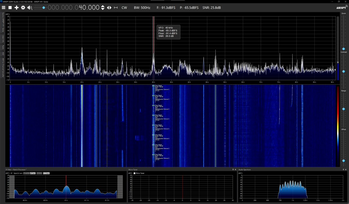radiosiesta's tweet image. 今しがたのVLF
22.2、25、40、54、60kHzは入感中
21.1kHzは不感です

こんばんは
#VLF
#Airspy
#SDRSharp
#YouLoop
#YouTwin