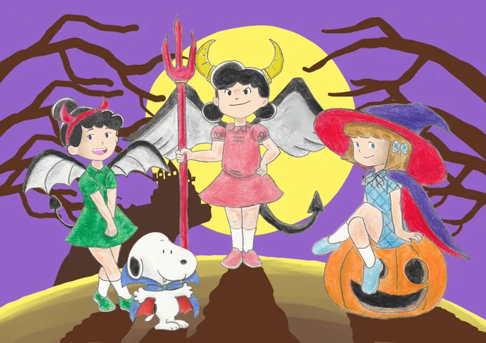 #snoopy #PEANUTS #Halloween #fanart