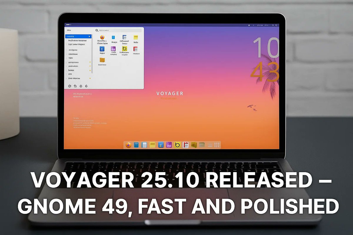 opensourcefeed's tweet image. Voyager 25.10 is here! 🚀
GNOME 49, Ubuntu 25.10 base, live & install options — polished for desktop and hybrid devices.
Explore it today: opensourcefeed.org/voyager-25-10-…
#Linux #Voyager #Ubuntu #GNOME #OpenSource