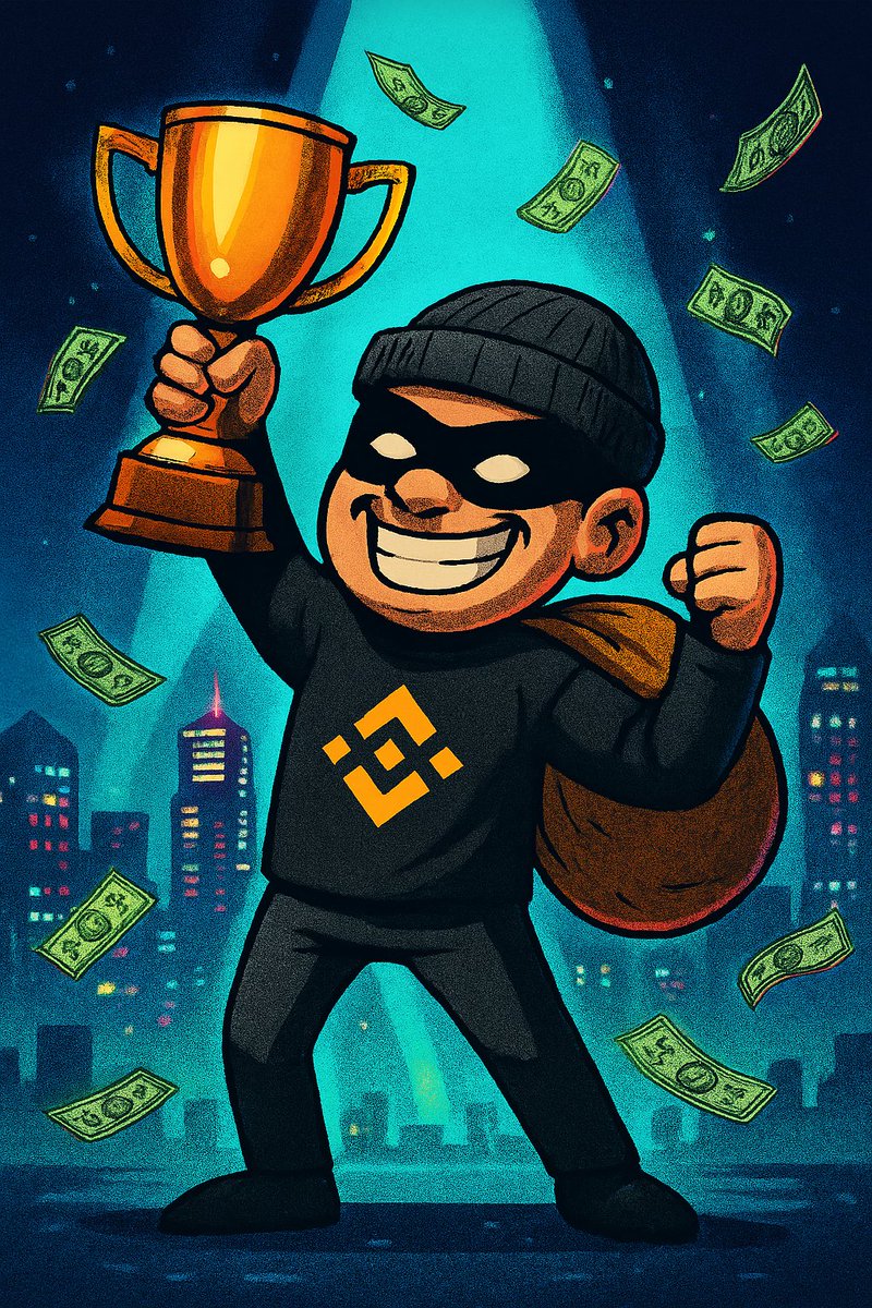 "If this isn't a crime, why is Do Know lying in jail?"
Cup in hand, dollars in the air.
Manipulation is rewarded.
The innocent rot inside.
Justice? It's only applied to the weak.
#ManipulatorOfTheYear #WhereIsJustice #Manipulation #CryptoScandal #FakeVictory <a href="/cz_binance/">CZ 🔶 BNB</a> #Binance