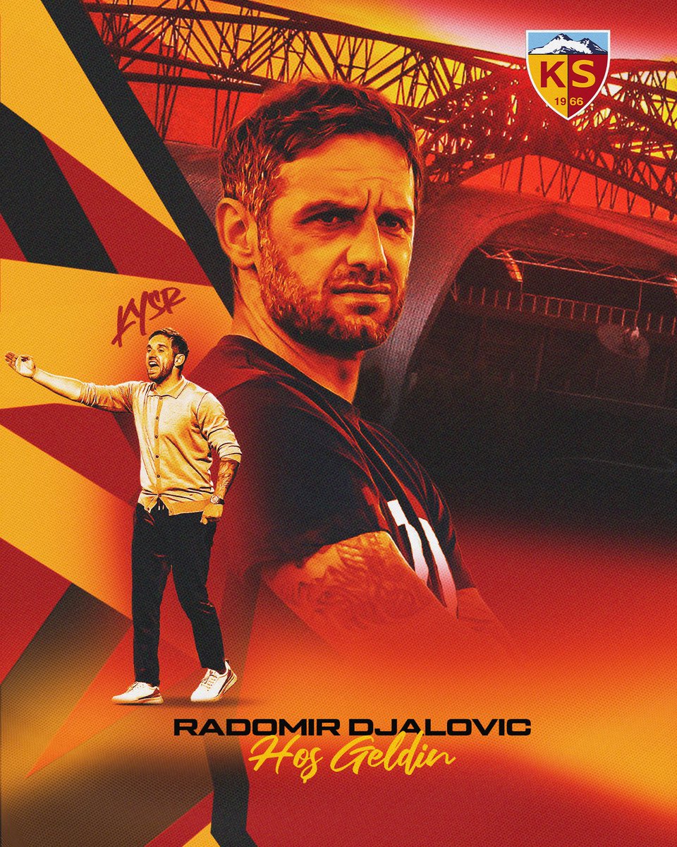 🧣 Hoş Geldin Radomir Djalovic

📌 Kulübümüz, Teknik Direktörlük görevi için Radomir Djalovic ile 1.5 yıllık anlaşma sağlamıştır.

Anlaşmanın hem Radomir Djalovic'e hem de kulübümüze hayırlı olmasını diliyoruz.

#KYSR | #BirlikteGüçlüyüz