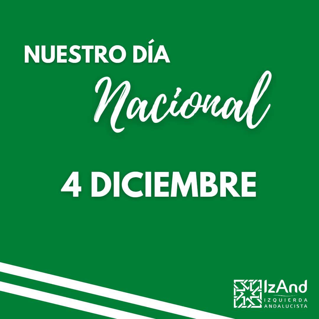 IzqAndalucista's tweet photo. 💚 Hoy, #12deoctubre, #Naquecelebrar

👉🏿 Nuestro Día Nacional
 es el 4 de diciembre, 
cuando millones de andaluzas y andaluces llenaron nuestras calles exigiendo paz, libertad y soberanía para #Andalucia.

Más #andalucismo.

Mójate con nosotrxs https://t.co/jBZsFtRZr6