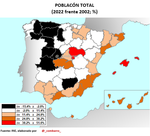 📢En el Día de la Hispanidad queremos denunciar la enorme desigualdad territorial.

Cada vez menos identificados con la España actual cuyo modelo de país es concentrar (casi) todo en Madrid, Cataluña y Euskadi y abandonar (casi) por completo a todas las provincias del interior 👇