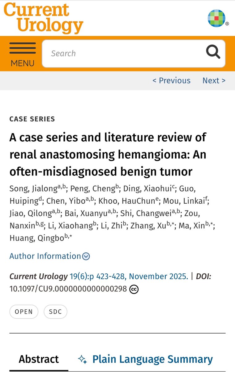 Current_Urology's tweet photo. New case series on RENAL ANASTOMOSING HEMANGIOMA (#RAH):
✅ Benign, often misread as cancer → unnecessary surgery
✅ Classic MRI tip: rim of nodules → centripetal fill-in
✅ When in doubt, biopsy & spare the nephron!
Read the full report (open access) 👉 https://t.co/2fFeI8wx1v #Urology #Radiology #Pathology #MedTwitter
