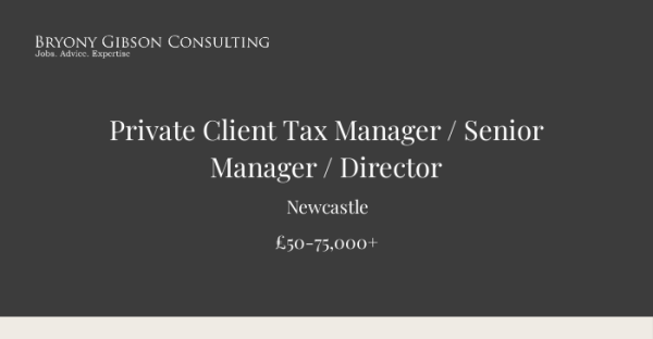 Job opportunity! Private Client Tax Manager / Senior Manager / Director, £50-75,000+ - #Newcastle. paiger.link/1296697584