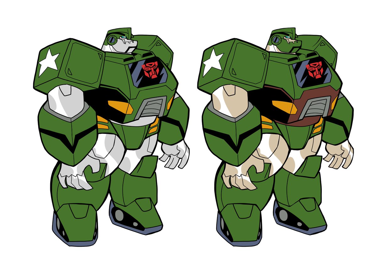 ratboy_miki's tweet image. TIME FOR THE BIG GUNS 
heres my take on bulkheads new design! 
i heard mix things but im happy the green giant is back! 
#Transformers #TransformersAnimated #Transformersskybound