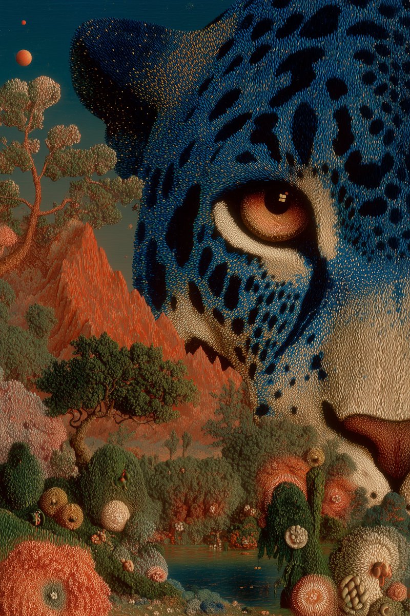 olgafastidious's tweet image. hello everyone!

i worked on a series of surreal-themed pieces centered around wild animals. what do you think?

#midjourney #wildanimals