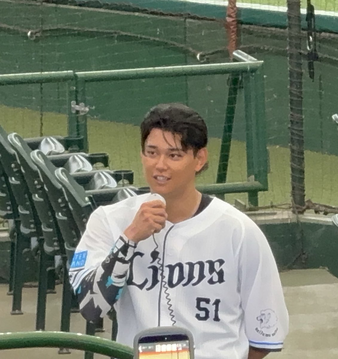 jimaru17's tweet image. 20251012
本日の埼玉西武ライオンズのベルーナドーム•所沢秋季練習の〆のご挨拶は、西川愛也選手でした😊

#埼玉西武ライオンズ
