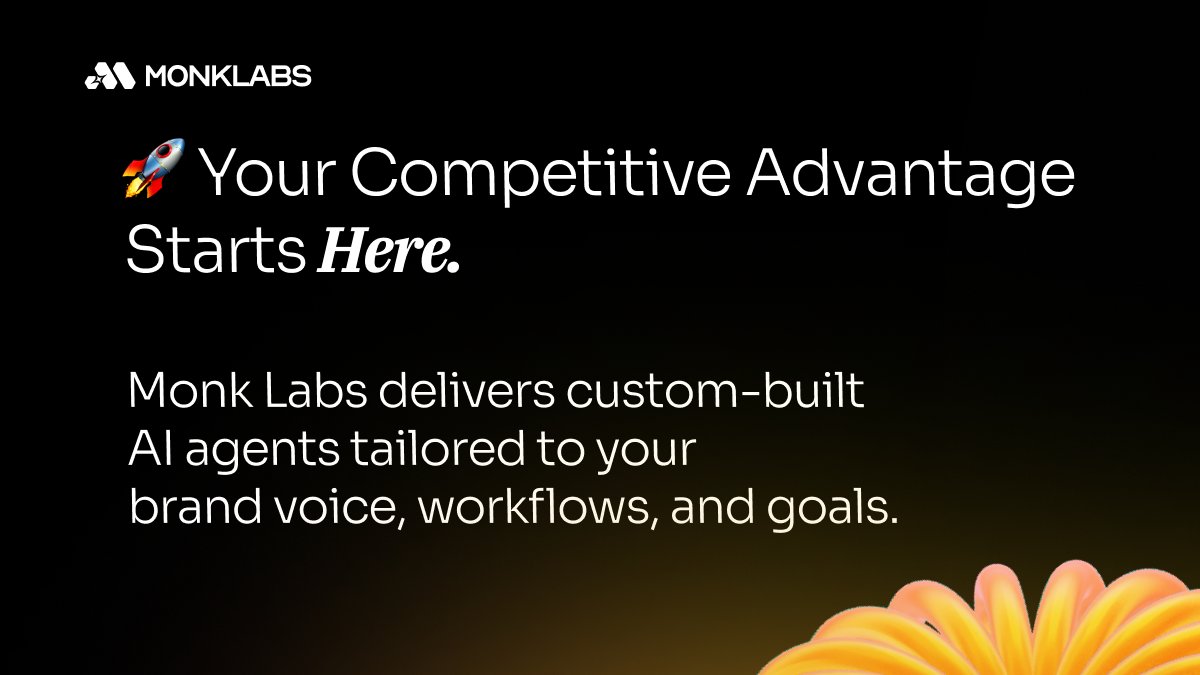 Monklabsio's tweet image. AI that speaks your brand.

Not generic. Not plug-and-play. Custom.