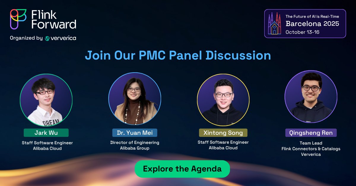 Join our Apache Flink® PMC breakfast and coffee at Flink Forward Barcelona 2025 ☕

Ask your Flink questions, connect with experts, and stay for a moderated panel where they’ll explore how Apache Flink powers the future!

👉 hubs.li/Q03N6tGZ0

#ApacheFlink #FlinkForward