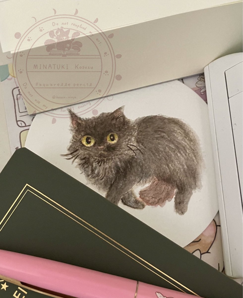 アナログで…
#創作　#猫