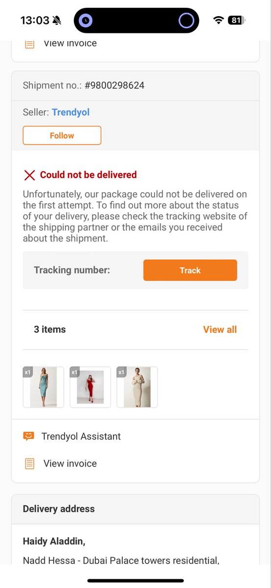 HaidyAladdin's tweet photo. 12 days now no money mo reply no order nothing.
@TrendyolDestek @Trendyol @TrendyolAR #CusServiceFail #fraud #thieves https://t.co/vb4UItdfxW