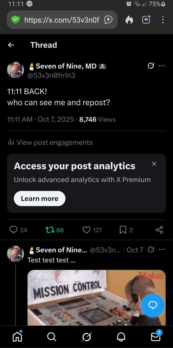 53v3n0fn1n3's tweet image. 11:11 🎯
