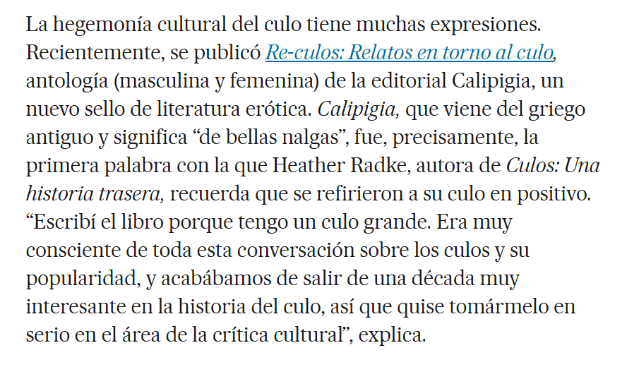 Hoy salimos en EL PAÍS, con nuestro «Re-culos. Relatos en torno al culo».

elpais.com/icon/2025-10-1…