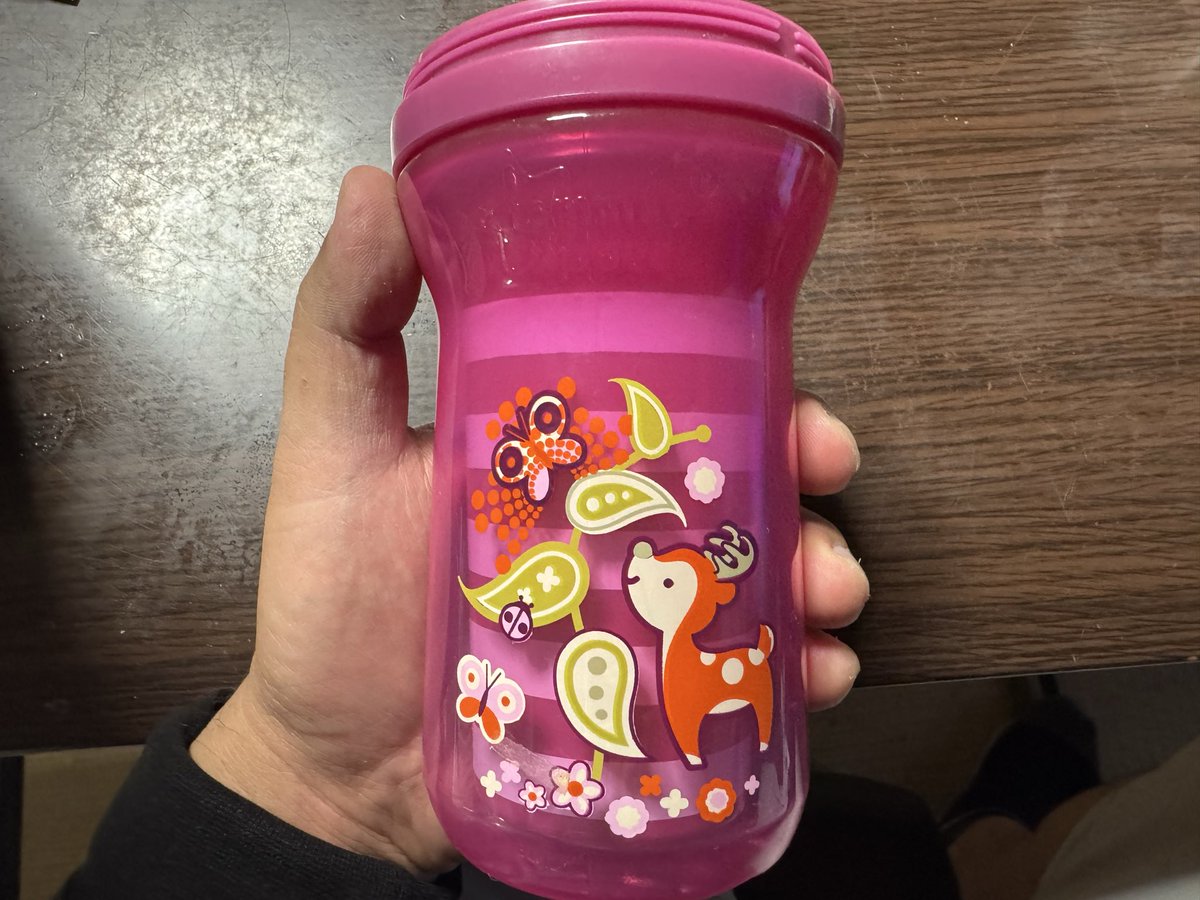 食卓のテーブルに何でもの置いてやがる‼︎
って思ったら子供用のコップだった…

心が汚れてちまってるww