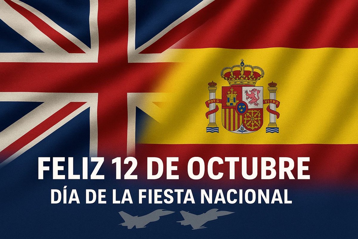 En el #DíaDeLaFiestaNacional, felicitamos a todos los españoles 🇪🇸 y celebramos los fuertes lazos entre nuestras Fuerzas Armadas 🇬🇧🤝🇪🇸
¡Feliz 12 de octubre!