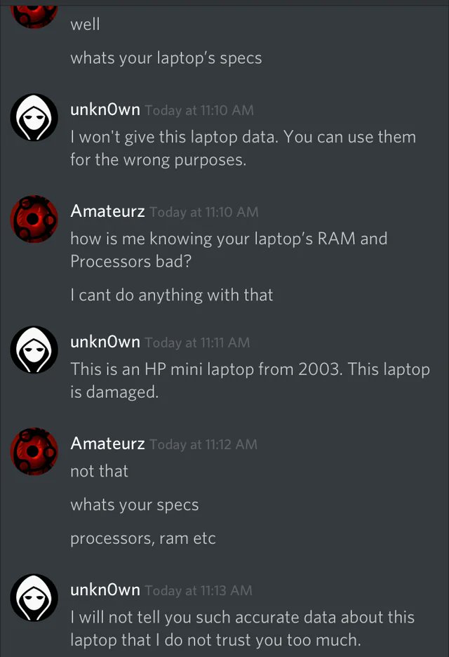 stupidtechtakes's tweet image. rule 1 of cybersecurity: do NOT tell ANYONE how much ram you have
