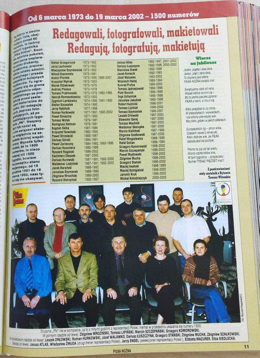 Historia tygodnika Piłka Nożna w nr 1500.