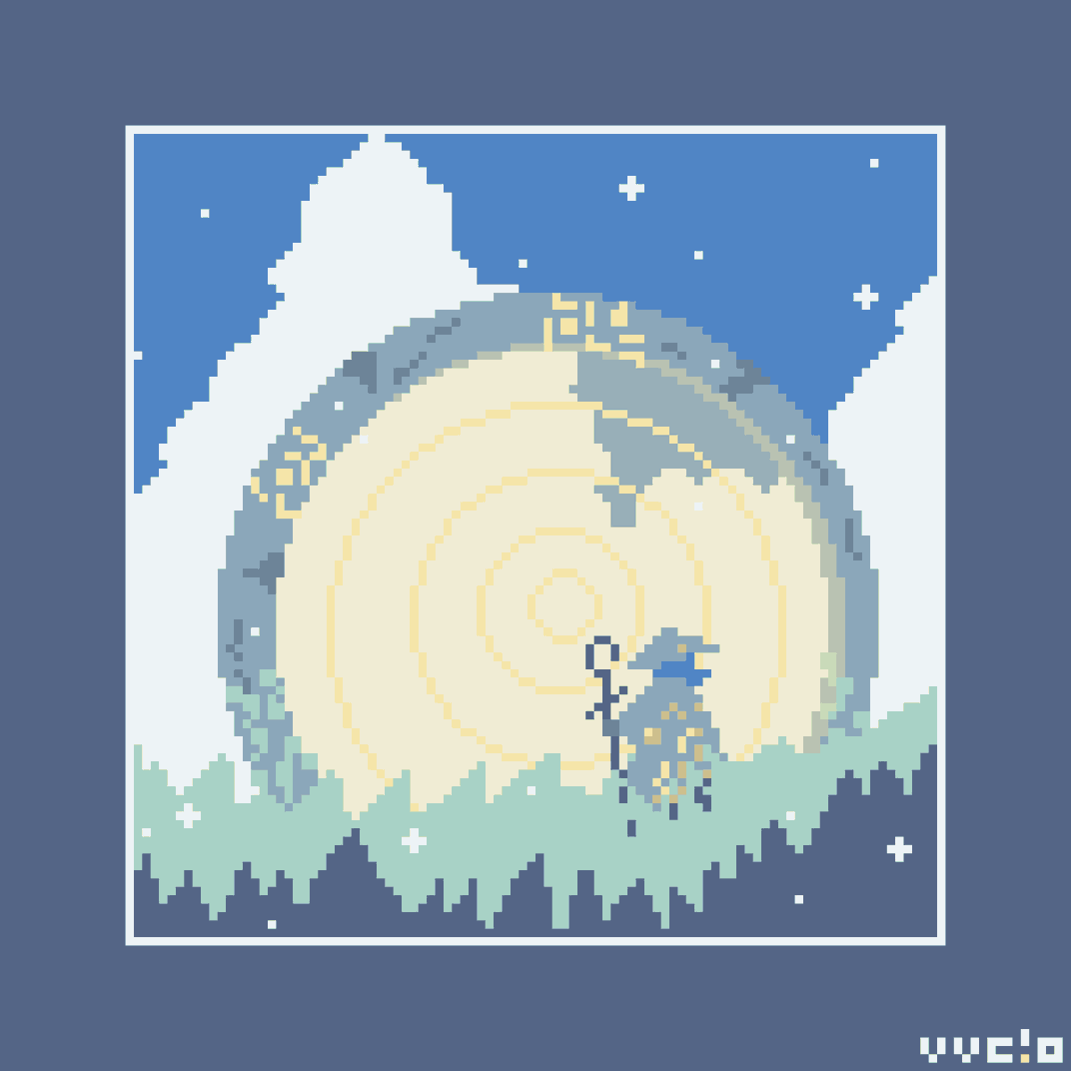 Vvco19O's tweet image. 今日は過去絵を再掲！
#ドット絵　#pixelart　#96の視界　#one_dot_step
