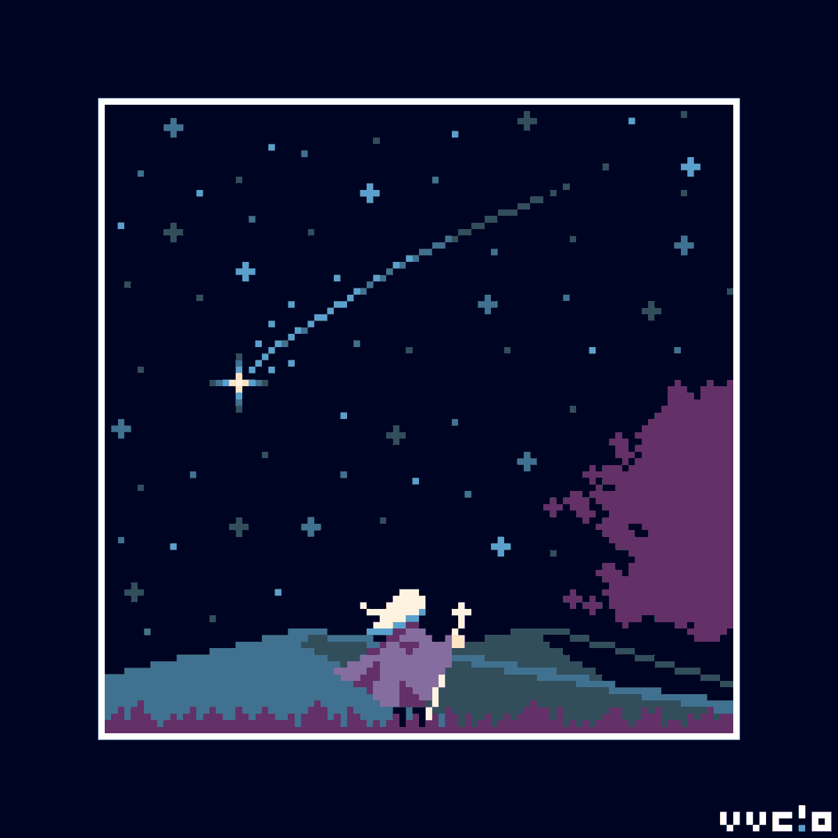 Vvco19O's tweet image. 今日は過去絵を再掲！
#ドット絵　#pixelart　#96の視界　#one_dot_step