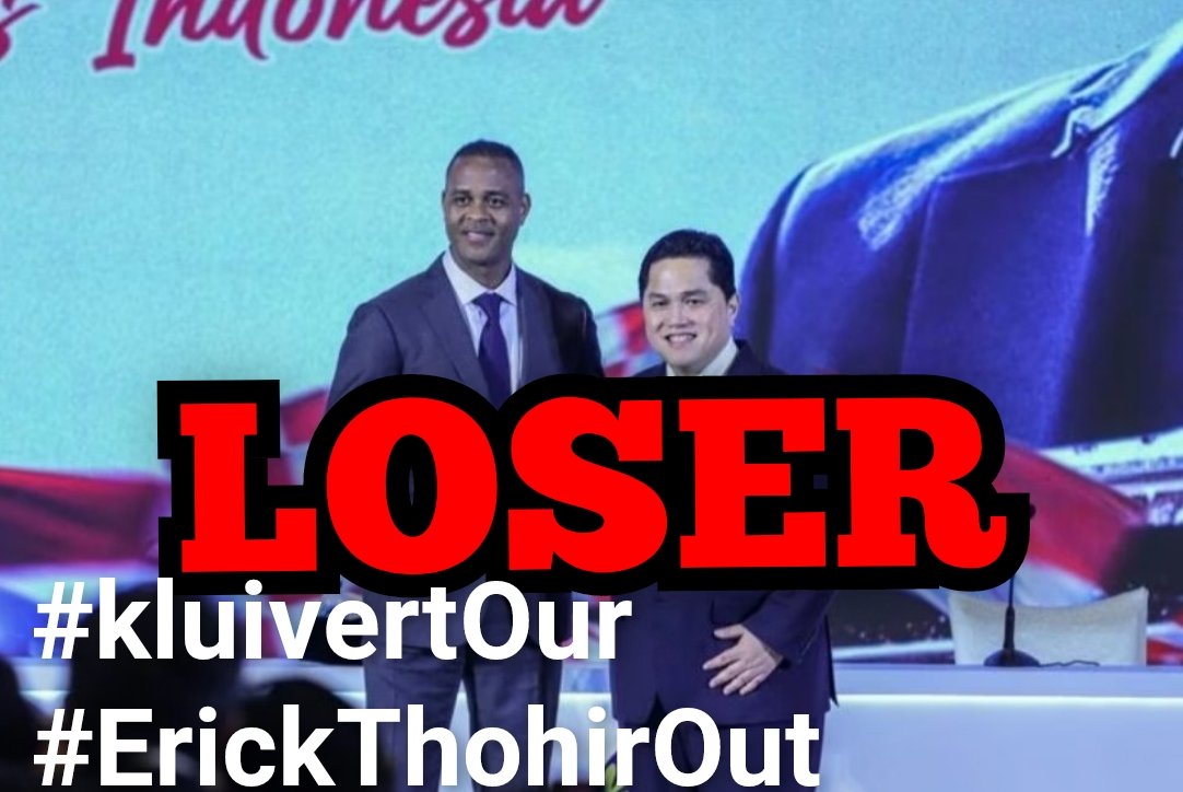 awikuchuz's tweet photo. โ TOTAL FOOTBALL
โ
GAGAL TOTAL
@TimnasIndonesia
@PSSI
#KluivertOut
#erickthohirout
#STYBack https://t.co/DagBnSYmU0