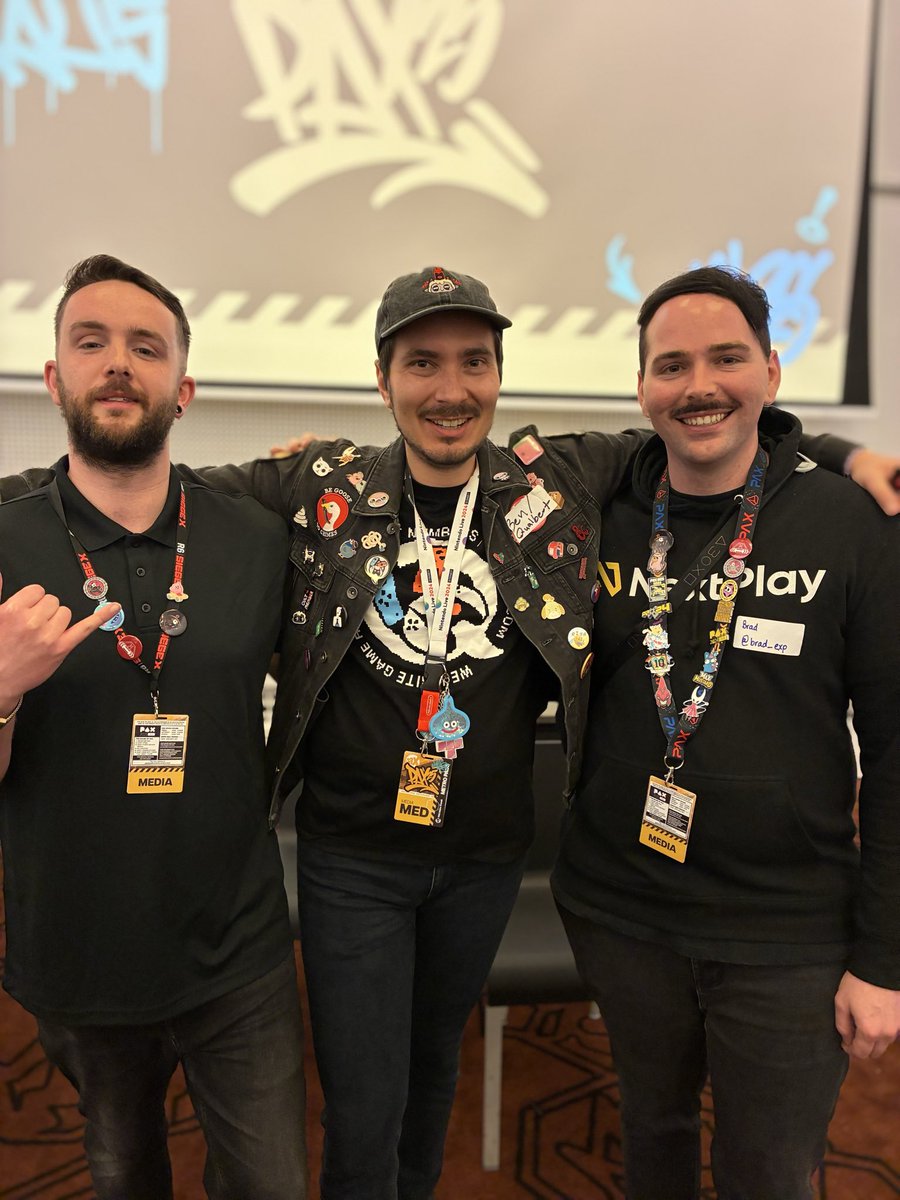 Jayden_Cusack's tweet photo. From a games media newbie last year to back to back appointments at PAX AUS 2025 (☺️🙃).

Thanks to all the amazing people I’ve met/caught up with over the weekend. You’re all amazing and made it feel like home.💙

Special shoutout to @brad_exp for being my partner in crime. https://t.co/gKpKP3jTXR