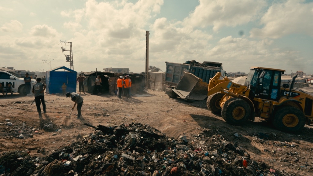 After two years of war, #Gaza sees a breakthrough: a #ceasefire!

But the streets still tell a different story - blocked by debris, weighed down by loss.

From Feb to Aug, UN Volunteers worked with <a href="/UNDPPalestinian/">UNDP Palestine</a> on a mission to clear rubble. 
Read more: unv.org/Success-storie…