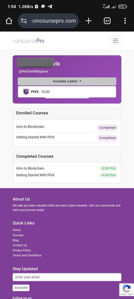 web3withbigdave's tweet image. Just finished a Web3 course on @CoincoursePro!
Start your learning about cryptocurrencies and earn real rewards for doing so.
@_PIVX

#Web3 #Learn2Earn #PIVX #coincoursepro #crypto