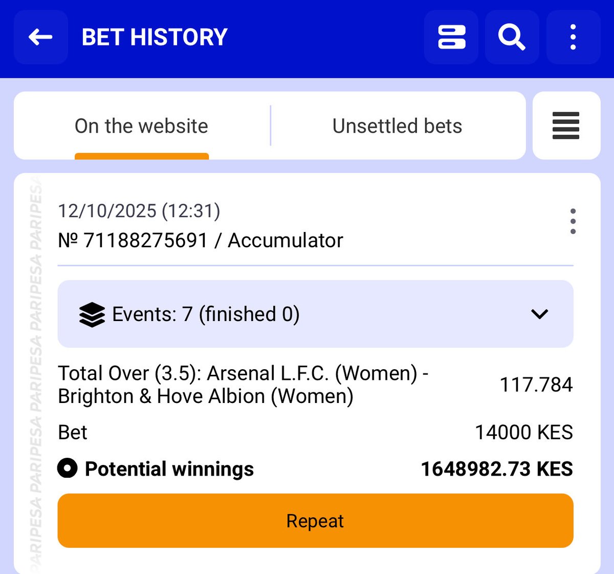 Heavy here ✨💥

BEST COUPONS FOR TODAY 💪🏼

Paripesa bet code 👉 4K363

Stake with confident 💯
Am Certain sure this will WIN 

Register Paripesa now 📱 paripesa.bet/kimathi
Promo code - KIMATHI