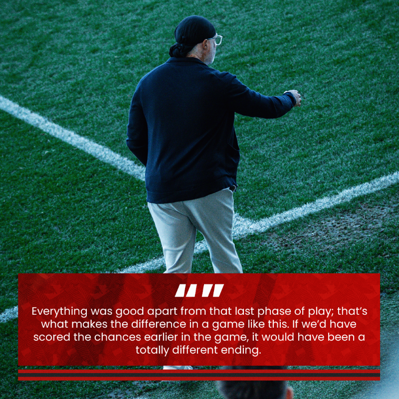 MorecambeFC's tweet photo. "It would have been a totally different ending." 💬

The gaffer speaks on being more clinical in front of goal throughout the game.

#UTS 🦐 | #MORvCHE
