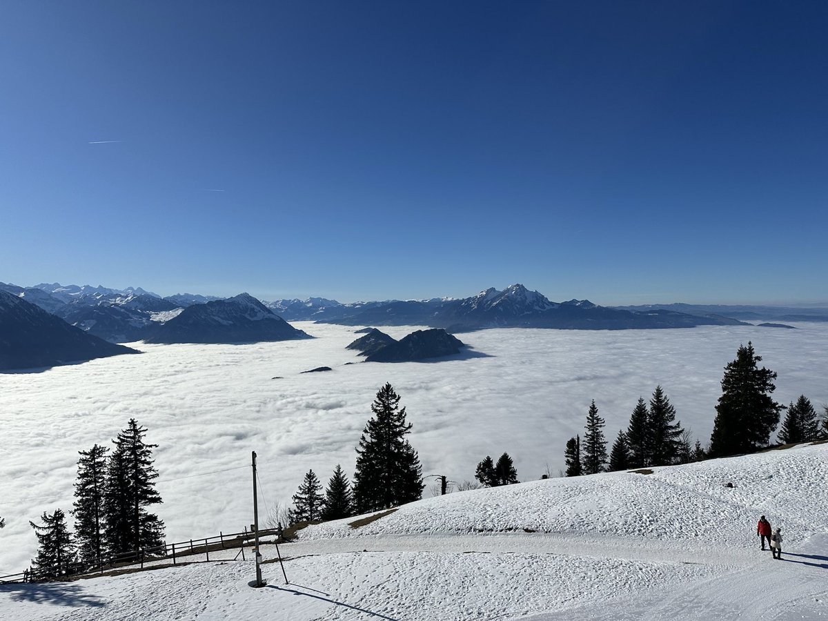 Mark_Hgl's tweet photo. @Alpenweerman Afgelopen winter een panoramawandeling over de Rigi Kulm gemaakt, met Hochnebel rondom. Adembenemend mooi! https://t.co/NBn4oxpKbL