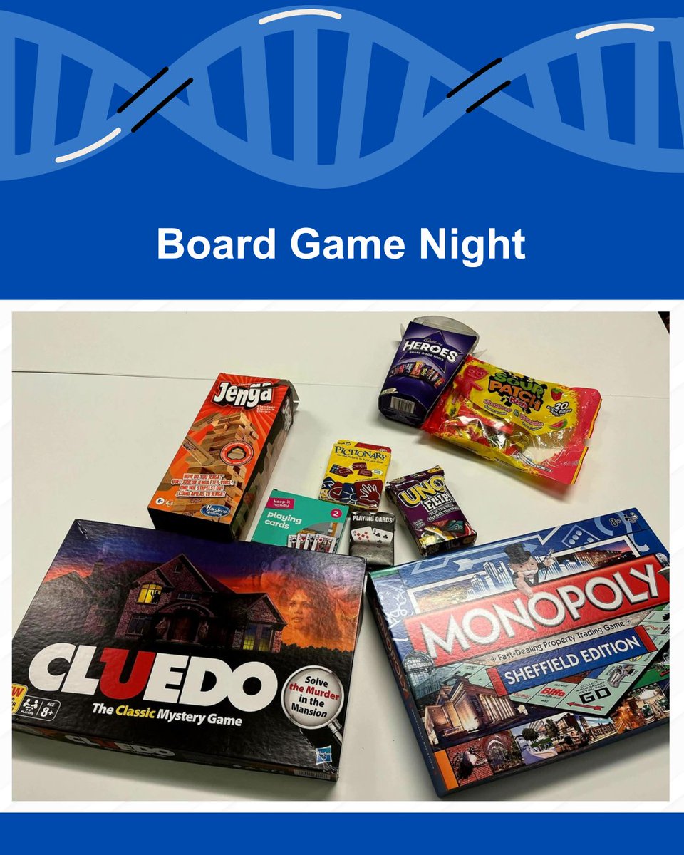 UoLBiochemistry's tweet image. Our Board Game Night was full of strategy, snacks, and smiles all around!😊

We can’t wait to see you at our next social. 💙🤍

Have a look on our socials for more pictures! 

#BiochemistrySociety #BoardGameNight #FunAndScience #StudentLife #Biochemistry #UoLBiochemistry