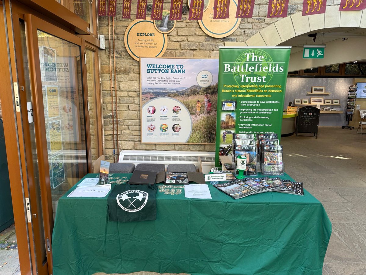 The Yorkshire region of the Battlefields Trust <a href="/battleftrust/">Battlefields Trust</a> is at <a href="/NorthYorkMoors/">North York Moors NP</a> visitors’ centre, Sutton Bank today, for the Battle of Byland anniversary event. Do come and say ‘hi’ if you’re there!