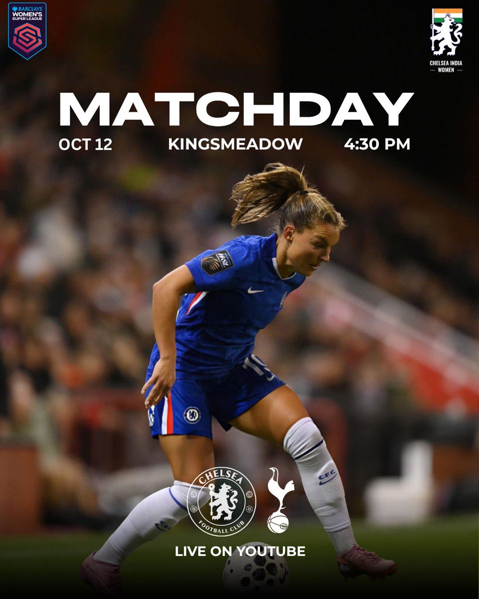 CWISC_Official's tweet image. 𝐃𝐄𝐑𝐁𝐘 𝐃𝐀𝐘. ⚔️

The blues take on @SpursWomen at Kingsmeadow today.

#CFCW | #WSL