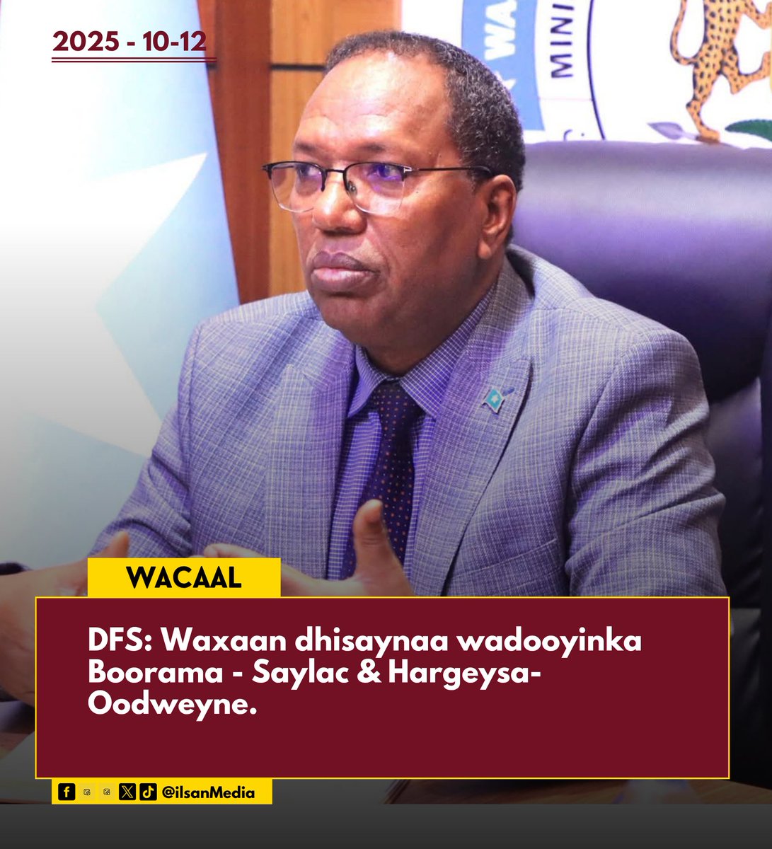 MohamedSelh's tweet photo. Dowladda Federaalka #Somalia ayaa sheegtey in ay dhisayso jidad ku yaal #Somaliland oo ay ku jiraan, #Boora ilaa #Saylac iyo #Hargeysa ilaa #Oodweyne, sida uu sheegey Wasiirka Howlaha-guud. https://t.co/CBQ8DIddNy
