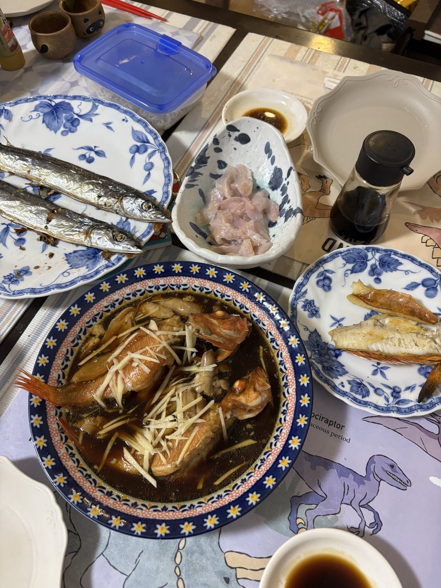 ノドグロさんは刺身と煮付けと焼きになりました🙇‍♂️