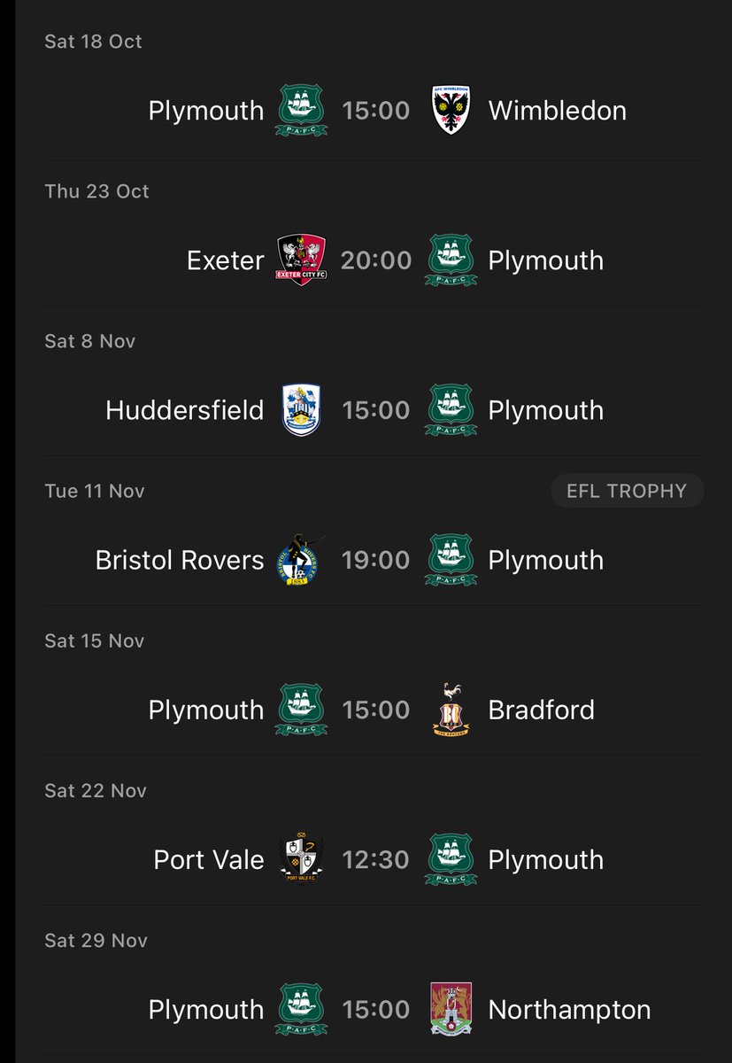 GynnHerbie's tweet image. I can probably see us only getting 7 points out of our next 5 games. 

Wimbledon - W
Exeter - D
Huddersfield - L
Bradford - L
Port Vale - W

And that’s being optimistic… 

#pafc