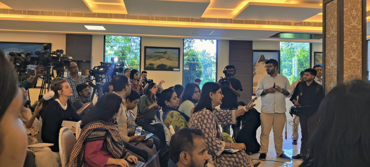 sidhant's tweet image. The most talked about presser of Delhi in Months, of Afghan FM Muttaqi