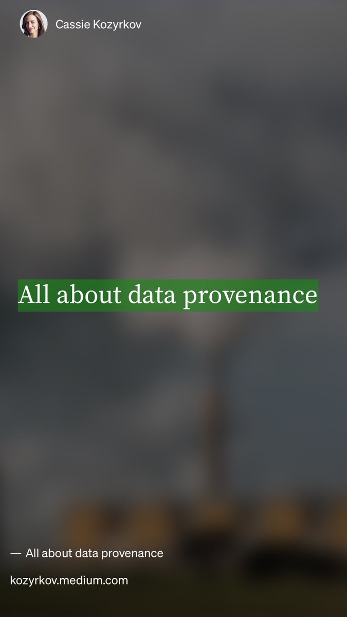 HWillert's tweet image. All about #dataprovenance by Cassie Kozyrkov medium.com/data-science-c…