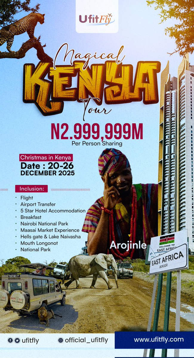 arojinle1's tweet image. Good morning my people. Join us for the adventure of a lifetime, this December!

DM for enquiries.