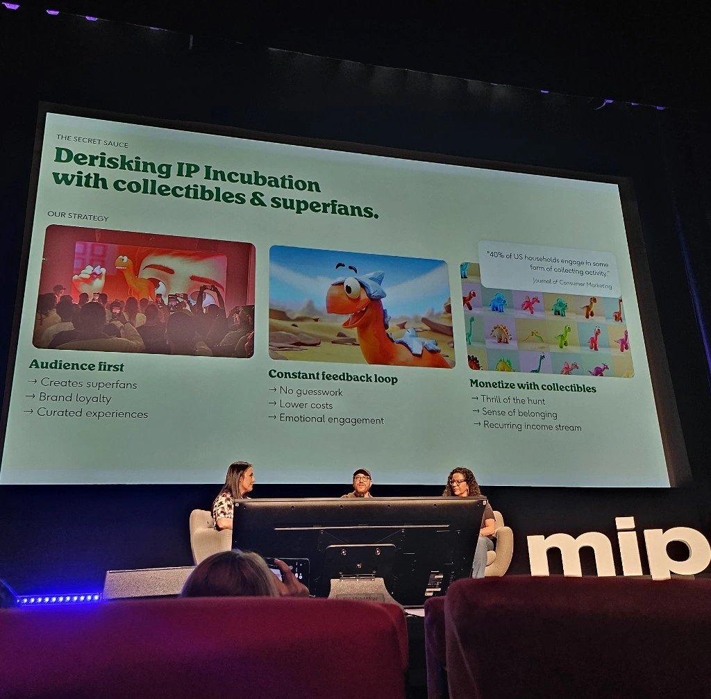 Cabanimation's tweet image. Just wrapped our panel at MIPJr Cannes--&amp;gt; the grand prix of kids media b2b conferences. Breaking down NFTs, community-driven models to studio executives and YouTube leadership 🌋✨