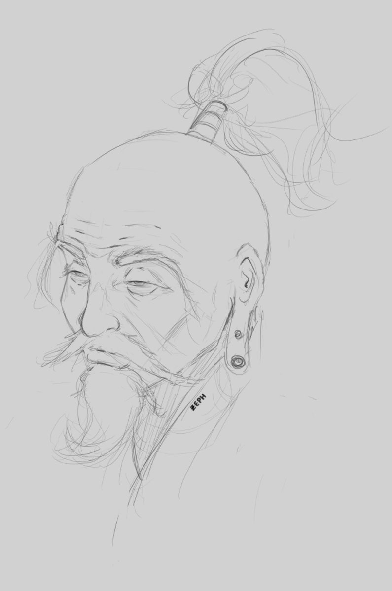 mentleGenDonk's tweet photo. Sunday Mood(?) sketch #5. Hunter Associations Old man Netero #hunterxhunter https://t.co/pmF5Aje9Fy