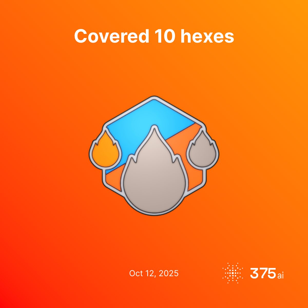 YOON33053581086's tweet image. I just unlocked the "Covered 10 hexes" achievement in #375go! 🎉
Join me and get a bonus when you sign up!
testnet.375.ai/auth?invitatio…
#discovergo by @375ai_