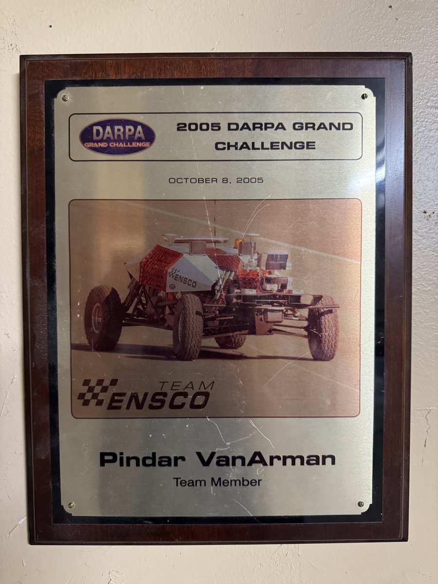 Wow. Time.

20 years ago almost to the day, we were racing self driving cars across the Nevada desert. Ours drove itself 82 miles before crashing into a joshua tree.

And now my art is returning to the southwestern desert, full circle.

Cya at Marfa.