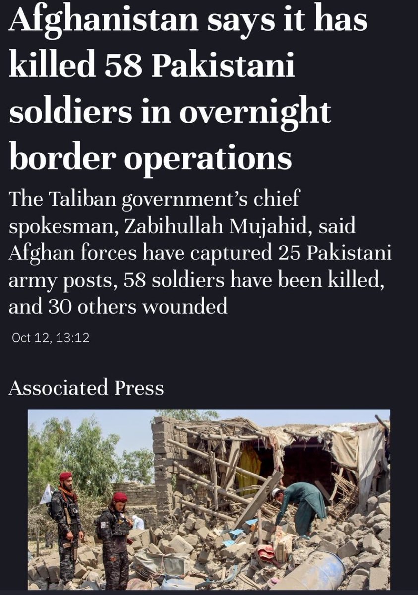 Afghanistan claims it eliminated 58 Pakistani soldiers and it warns of more destruction in case of provocation.